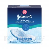Johnson's Nursing Pads, Disposable and Adhesive Breast Pads, 60 Count 