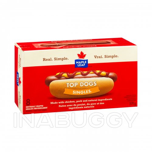 Maple Leaf® Natural Top Dogs™ Original Hot Dogs - Maple Leaf
