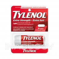 Tylenol Extra Strength Pain Relief Acetaminophen 500mg Caplets, 10 Count 