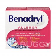 Benadryl Allergy Medicine Liqui-Gels 25 mg, 40 Count