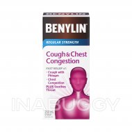 Benylin Regular Strength Cough & Chest Congestion Syrup, 250mL