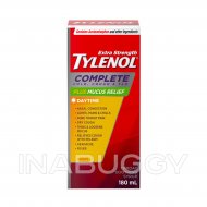 Tylenol Extra Strength Complete Cold, Cough, Flu & Mucus Soothing Syrup, Day, 180mL