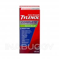 Tylenol Extra Strength Complete Cold, Cough, Flu & Mucus Soothing Syrup, Night, 170mL