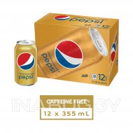 Caffeine Free Pepsi® cola, 355 mL Cans, 12 Pack