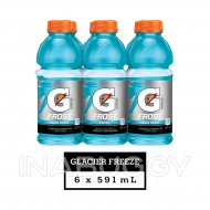 Gatorade® Frost Glacier Freeze Sports Drink, 591 mL Bottles, 6 Pack