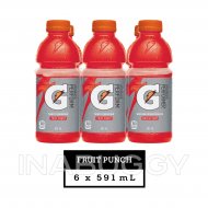 Gatorade® Fruit Punch Sports Drink, 591 mL Bottles, 6 Pack