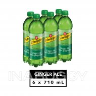 Schweppes Ginger Ale 6 x 710 mL bottles