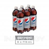 Diet Pepsi® cola, 710 mL Bottles, 6 Pack
