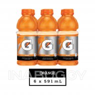 Gatorade® Orange Sports Drink, 591 mL Bottles, 6 Pack
