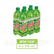 MTN Dew® Soft Drink, 710 mL Bottles, 6 Pack