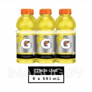 Gatorade® Lemon-Lime Sports Drink, 591 mL Bottles, 6 Pack