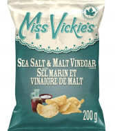 Miss Vickie‘s Sea Salt & Malt Vinegar Kettle Cooked Potato Chips 200G Miss Vickie‘s Sea Salt & Malt Vinegar Kettle Cooked Potato Chips 200G
