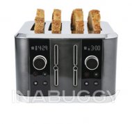 PADERNO 4-Slice Even-Heat Toaster, Black Stainless Steel