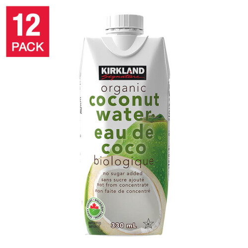 Kirkland Signature Organic Coconut Water, 12 x 330 ml Costco