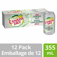 Canada Dry Diet Ginger Ale, 12 x 355 ml