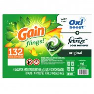 Gain Flings Liquid Laundry Detergent Pacs 132 Count