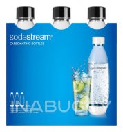 SodaStream Fuse Carbonating Bottle, Black, 1-L, 3-pk