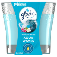 Glade Jar Scented Candle Air Freshener, Aqua Waves, Infused with Essential Oils 1Ea