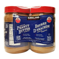 Kirkland Signature Natural Peanut Butter, 2 x 1 kg