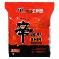 Nongshim Shin Ramyun Noodle Soup, 4 x 120 g