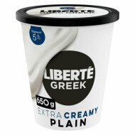 Liberté Greek 5% Extra Creamy Yogurt, Plain, High Protein ~650 g