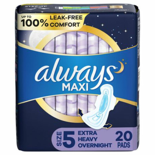 U by Kotex Extra Heavy Overnight 20 Ultrathin Pads with Wings