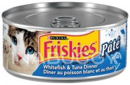 Friskies Pate Whitefish & Tuna Dinner Cat Food, 156-g