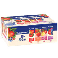 Rougemont Assorted Flavours 100% Juices & Cocktails, 40 x 200 ml