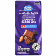 Tablette de chocolat au lait avec amandes de Waterbridge 400 g 