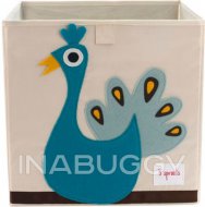 3 Sprouts Kids' Storage Box, Peacock