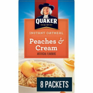 Quaker Peaches & Cream Instant Oatmeal ~264 g