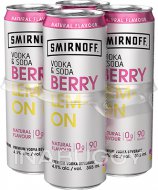 Smirnoff Vodka & Soda - Berry Lemon, 4 x 355 mL