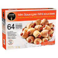 Cuisine Adventures Frozen Mini Sausages in Pastry 64 Count