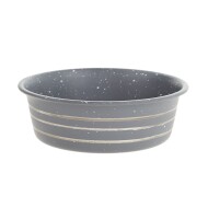 Whisker City® Yum Embossed Dark Grey Linear Cat Bowl