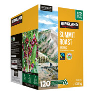 Kirkland Signature Organic Summit Fair Trade Coffee K-Cup Pods 120 Count