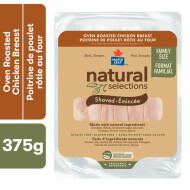 Maple Leaf Natural Selections Shaved Deli Chicken Breast, Oven Roasted, Family Size ~375 g