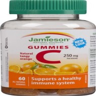 Tangy orange vitamin C gummies