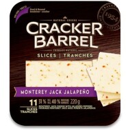 Cracker Barrel Sliced Natural Monterey Jack Cheese ~220 g