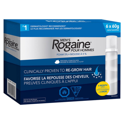 ROGAINE Men's 5 Minoxidil Foam, 6 x 60 g Costco, Saskatoon Grocery