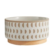 Top Paw® Glazed Moon Ceramic Dog Bowl