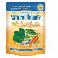 Natural Balance Platefulls Cat Food - Grain Free, Turkey, Chicken & Duck - Turkey, Chicken & Duck, 3 Oz