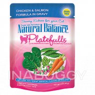Natural Balance Platefulls Adult Cat Food - Grain Free, Chicken & Salmon - Chicken & Salmon, 3 Oz