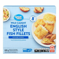 Great Value English Style Battered Fish Fillets 1Ea