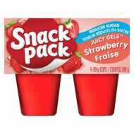 Snack Pack Reduced Sugar Strawberry Fruit Juice Cups, 4 x 396 g