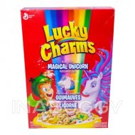 Cereal with unicorn marshmallows, Lucky Charms