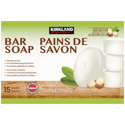 Kirkland Signature Bar Soap With Shea Butter 15 x 4.5 oz Costco
