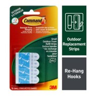 Command Small White Outdoor Foam Strip Refills 16 Count