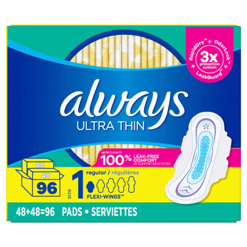 Always Ultra Thin Regular Pads 2 Count - Costco , Toronto/GTA