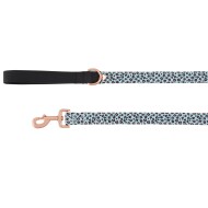 Top Paw® Teal Cheetah Neoprene Dog Leash: 4-ft long, 1-in wide