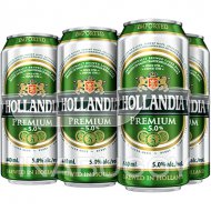 Hollandia Premium Lager Cans, 6 x 440 mL